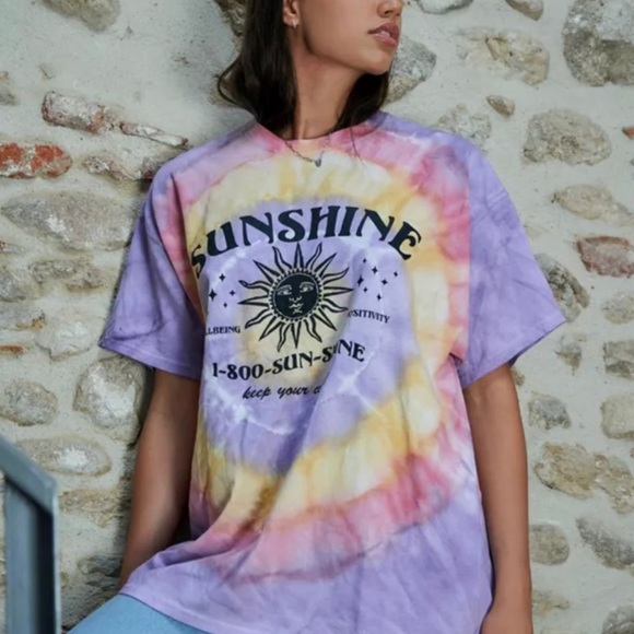 Urban Outfitters Sunshine Tie Dye Dad Tee - Picture 10 of 10